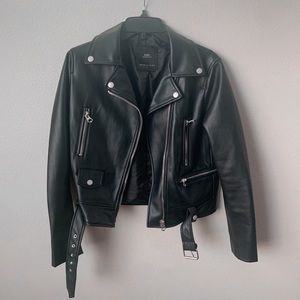 ZARA Faux Black Leather Jacket